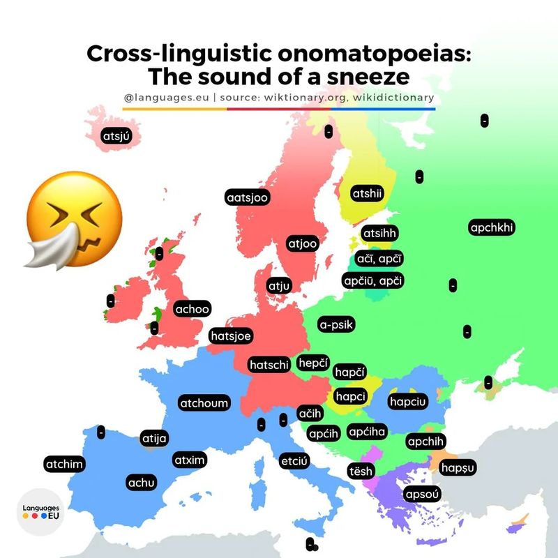 Onomatopeyas del sonido de un estornudo en cada país