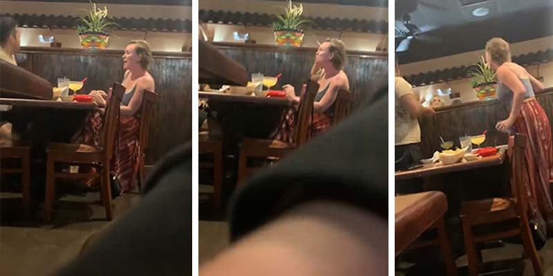 Esta mujer enloquece y la lía en el restaurante por los gritos que están dando en otra mesa