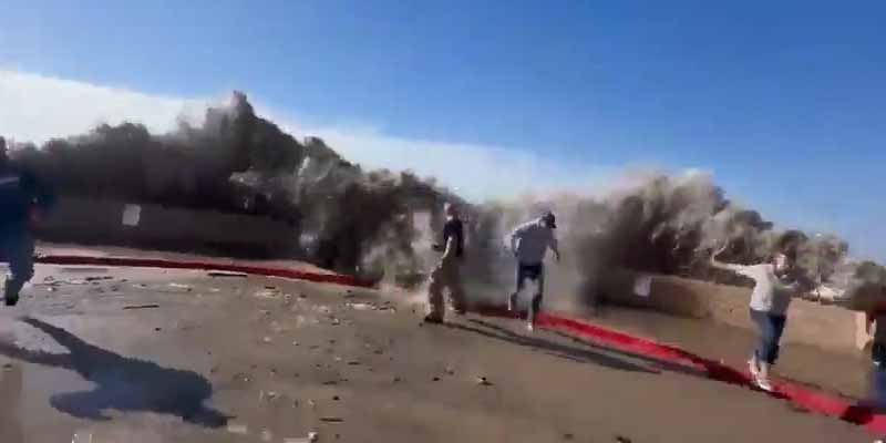 Una fuerte e inesperada ola deja varios heridos en California