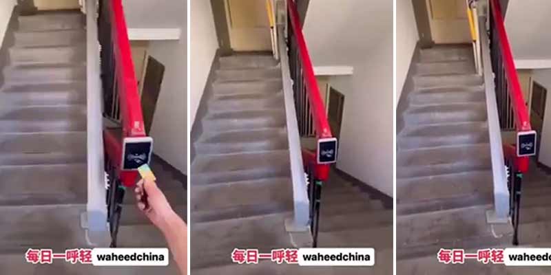 Un curioso ascensor individual en edificios de China