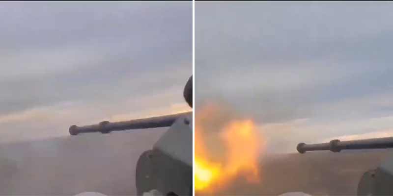 Un misil antitanque ucraniano "peina" a un blindado ruso
