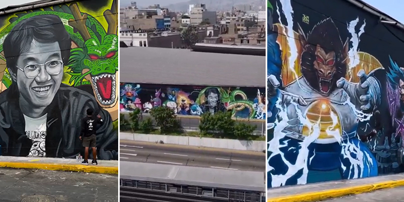45 artistas de Perú han creado este impresionante mural dedicado a Akira Toriyama